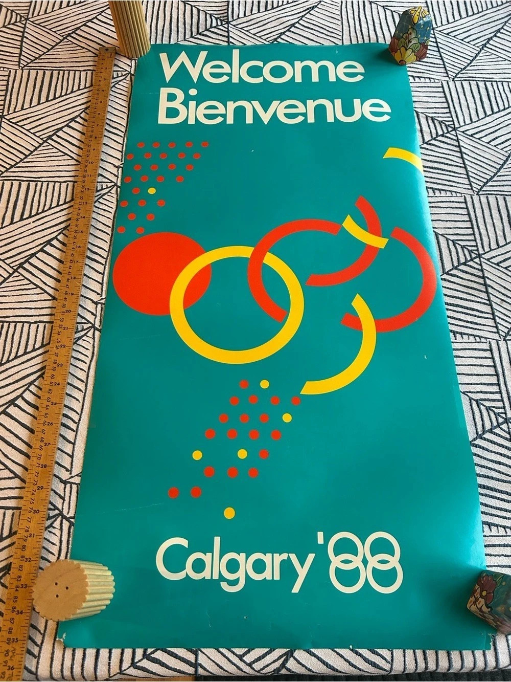 Calgary '88 Olympic Posters Set Blue & Teal